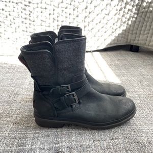 Ugg Moto style waterproof boots.